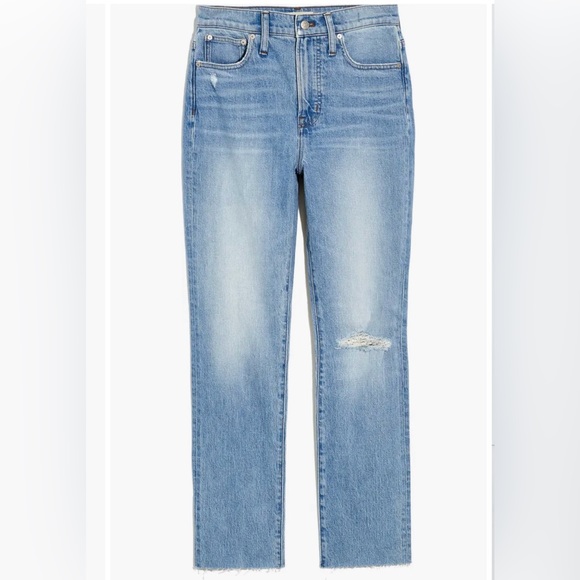 Madewell The Perfect Vintage Straight Jeans Light Wash Size 32 - Picture 2 of 10